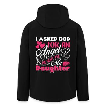 Mother's Day God Sent Me My Daughter - Men’s Recycled Softshell Jacket by Stanley/Stella - black - Back - AI Model Male 185 light (185cm)