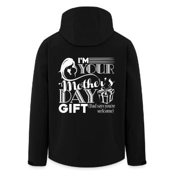 Mother's Day I am Your Mother's Day Gift - Men’s Recycled Softshell Jacket by Stanley/Stella - black - Back - AI Model Male 185 light (185cm)