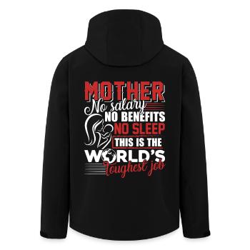 Mother's Day Mom Is World s Toughest Job - Men’s Recycled Softshell Jacket by Stanley/Stella - black - Back - AI Model Male 185 light (185cm)