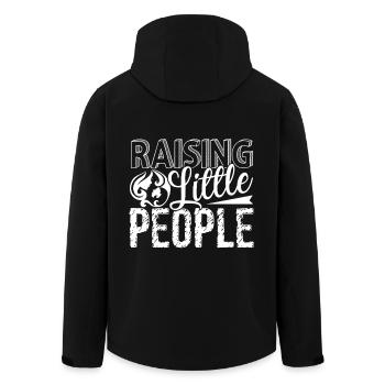 Mother's Day Mom Raising Little People - Men’s Recycled Softshell Jacket by Stanley/Stella - black - Back - AI Model Male 185 light (185cm)