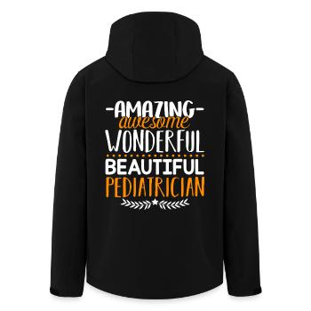 Pediatrician Amazing Pediatrician - Men’s Recycled Softshell Jacket by Stanley/Stella - black - Back - AI Model Male 185 light (185cm)