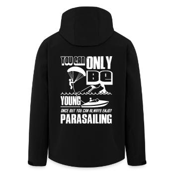 You Can Always Enjoy Parasailing - Men’s Recycled Softshell Jacket by Stanley/Stella - black - Back - AI Model Male 185 light (185cm)