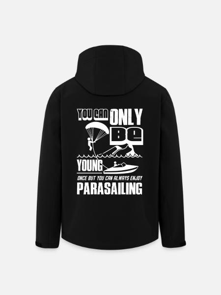 You Can Always Enjoy Parasailing - Men’s Recycled Softshell Jacket by Stanley/Stella - black