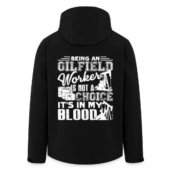 Oilfield Worker Oilfield Worker Is In My Blood - Men’s Recycled Softshell Jacket by Stanley/Stella - black - Back - AI Model Male 185 light (185cm)