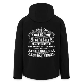 Aircraft Mechanic Funny Aircraft Mechanic - Men’s Recycled Softshell Jacket by Stanley/Stella - black - Back - AI Model Male 185 light (185cm)