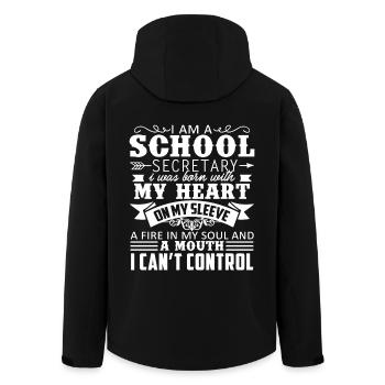School Secretary I am A School Secretary - Men’s Recycled Softshell Jacket by Stanley/Stella - black - Back - AI Model Male 185 light (185cm)