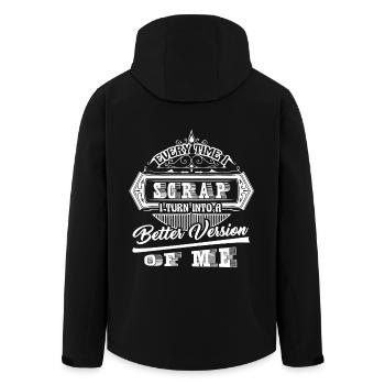 Scrapbooking Everytime I Scrapbook - Men’s Recycled Softshell Jacket by Stanley/Stella - black - Back - AI Model Male 185 light (185cm)