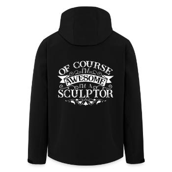 Sculptor I am An Awesome Sculptor - Men’s Recycled Softshell Jacket by Stanley/Stella - black - Back - AI Model Male 185 light (185cm)