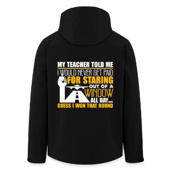 Air Traffic Controller I am A Air Traffic Control - Men’s Recycled Softshell Jacket by Stanley/Stella - black - Back - AI Model Male 185 light (185cm)