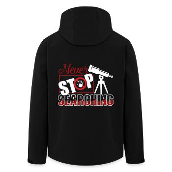 Astronomer Never Stop Searching - Men’s Recycled Softshell Jacket by Stanley/Stella - black - Back - AI Model Male 185 light (185cm)