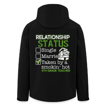 4th Grade Teacher Relationship Status - Men’s Recycled Softshell Jacket by Stanley/Stella - black - Back - AI Model Male 185 light (185cm)