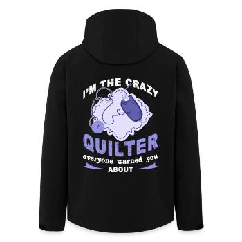 Quilting I am The Crazy Quilter - Men’s Recycled Softshell Jacket by Stanley/Stella - black - Back - AI Model Male 185 light (185cm)