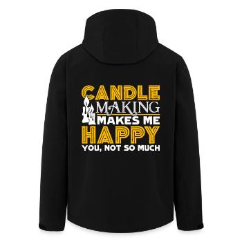 Candle Making Makes Me Happy - Men’s Recycled Softshell Jacket by Stanley/Stella - black - Back - AI Model Male 185 light (185cm)