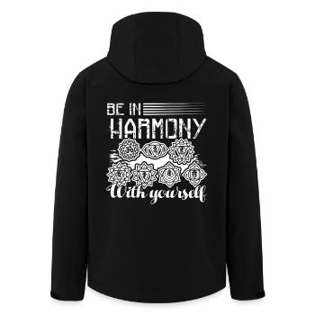 Chakra Chakra Be In Harmony With Yourself - Men’s Recycled Softshell Jacket by Stanley/Stella - black - Back - AI Model Male 185 light (185cm)