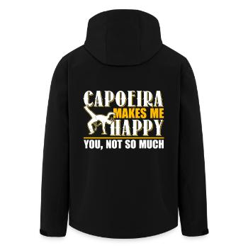 Capoeira Makes Me Happy - Men’s Recycled Softshell Jacket by Stanley/Stella - black - Back - AI Model Male 185 light (185cm)