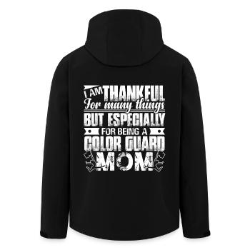Color Guard Thankful For Being A Color Guard Mom - Men’s Recycled Softshell Jacket by Stanley/Stella - black - Back - AI Model Male 185 light (185cm)
