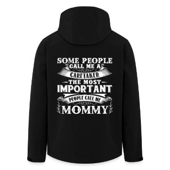 Caretaker Mommy - Men’s Recycled Softshell Jacket by Stanley/Stella - black - Back - AI Model Male 185 light (185cm)