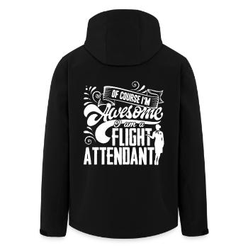 I Am An Awesome Flight Attendant - Men’s Recycled Softshell Jacket by Stanley/Stella - black - Back - AI Model Male 185 light (185cm)