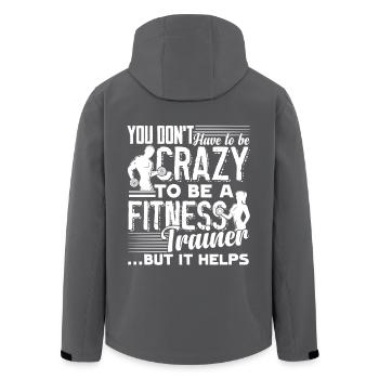 Fitness Trainer Crazy Fitness Trainer - Men’s Recycled Softshell Jacket by Stanley/Stella - anthracite - Back - AI Model Male 185 light (185cm)