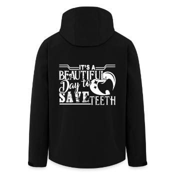 Dental Assistant Beautiful Day To Save Teeth - Men’s Recycled Softshell Jacket by Stanley/Stella - black - Back - AI Model Male 185 light (185cm)