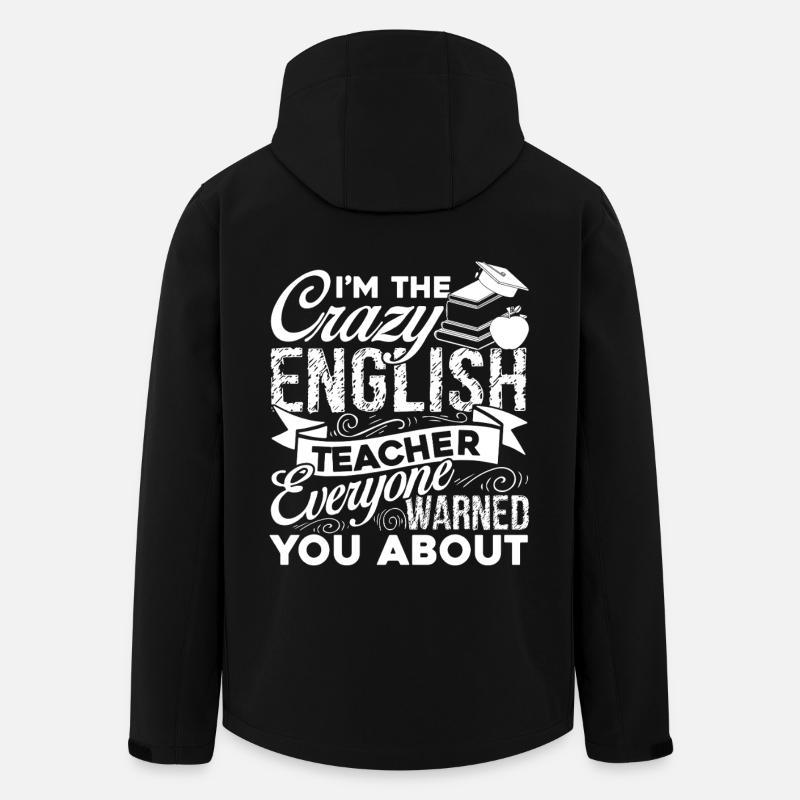 Crazy English Teacher - Men’s Recycled Softshell Jacket by Stanley/Stella - black
