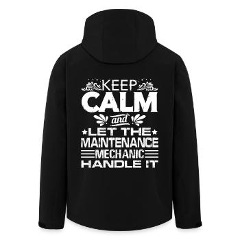 Keep Calm And Let The Maintenance Mechanic Handle - Men’s Recycled Softshell Jacket by Stanley/Stella - black - Back - AI Model Male 185 light (185cm)