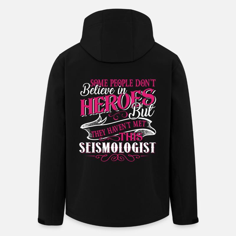 Seismologist Seismologist Hero - Men’s Recycled Softshell Jacket by Stanley/Stella - black