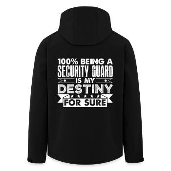 Security Guard Being A Security Guard - Men’s Recycled Softshell Jacket by Stanley/Stella - black - Back - AI Model Male 185 light (185cm)