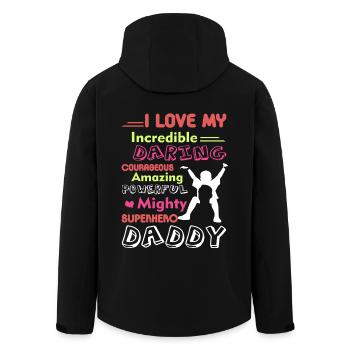 Father's Day I Love My Daddy - Men’s Recycled Softshell Jacket by Stanley/Stella - black - Back - AI Model Male 185 light (185cm)