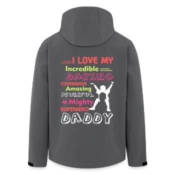 Father's Day I Love My Daddy - Men’s Recycled Softshell Jacket by Stanley/Stella - anthracite - Back - AI Model Male 185 light (185cm)