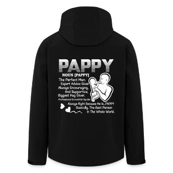 Father's Day Pappy Definition - Men’s Recycled Softshell Jacket by Stanley/Stella - black - Back - AI Model Male 185 light (185cm)