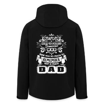Father's Day I Love You Dad - Men’s Recycled Softshell Jacket by Stanley/Stella - black - Back - AI Model Male 185 light (185cm)