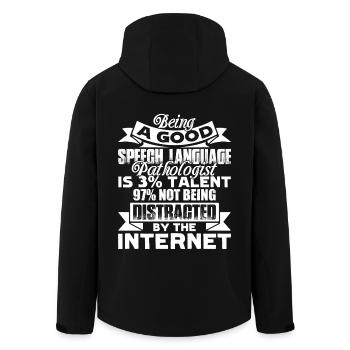 Speech Language Pathologist Good Speech Language - Men’s Recycled Softshell Jacket by Stanley/Stella - black - Back - AI Model Male 185 light (185cm)