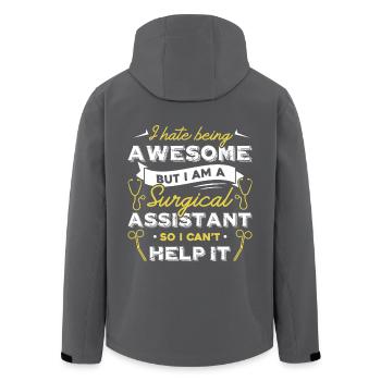 Surgical Assistant Awesome Surgical Assistant - Men’s Recycled Softshell Jacket by Stanley/Stella - black - Back - AI Model Male 185 light (185cm)