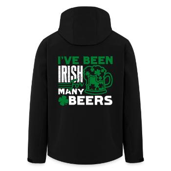 St Patrick's Day I Have Been Irish For Beers - Men’s Recycled Softshell Jacket by Stanley/Stella - black - Back - AI Model Male 185 light (185cm)