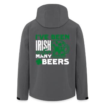St Patrick's Day I Have Been Irish For Beers - Men’s Recycled Softshell Jacket by Stanley/Stella - anthracite - Back - AI Model Male 185 light (185cm)