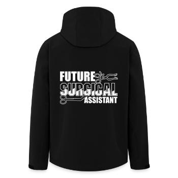 Surgical Assistant Future Surgical Assistant - Men’s Recycled Softshell Jacket by Stanley/Stella - black - Back - AI Model Male 185 light (185cm)