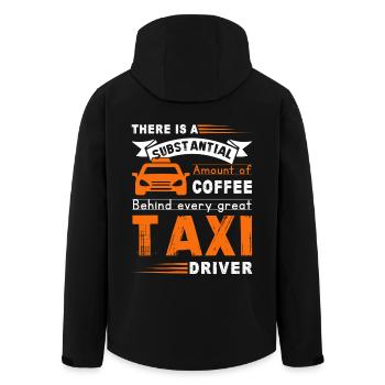 Taxi Driver Behind Every Great Taxi Driver - Men’s Recycled Softshell Jacket by Stanley/Stella - black - Back - AI Model Male 185 light (185cm)