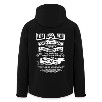 Father's Day I Miss My Dad - Men’s Recycled Softshell Jacket by Stanley/Stella - black - Back - AI Model Male 185 light (185cm)