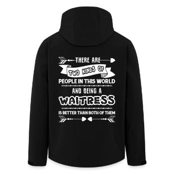 Waitress Being A Waitress - Men’s Recycled Softshell Jacket by Stanley/Stella - black - Back - AI Model Male 185 light (185cm)