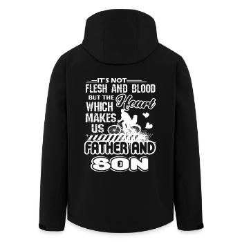 Father's Day Father And Son - Men’s Recycled Softshell Jacket by Stanley/Stella - black - Back - AI Model Male 185 light (185cm)