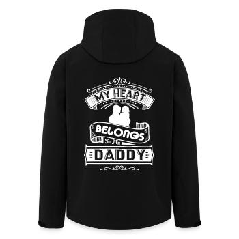 Father's Day My Heart Belongs To My Daddy - Men’s Recycled Softshell Jacket by Stanley/Stella - black - Back - AI Model Male 185 light (185cm)