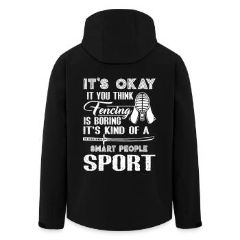 Fencing If You Think Fencing Boring - Men’s Recycled Softshell Jacket by Stanley/Stella - black - Back - AI Model Male 185 light (185cm)