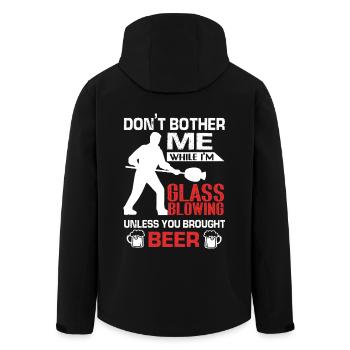 Don't Bother Me While I am Glassblowing - Men’s Recycled Softshell Jacket by Stanley/Stella - black - Back - AI Model Male 185 light (185cm)
