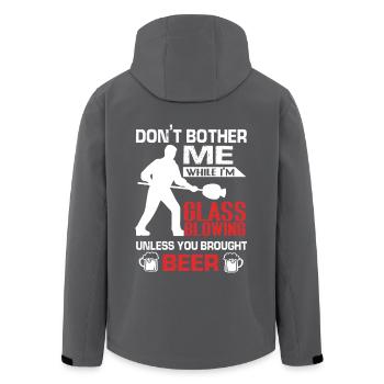 Don't Bother Me While I am Glassblowing - Men’s Recycled Softshell Jacket by Stanley/Stella - anthracite - Back - AI Model Male 185 light (185cm)