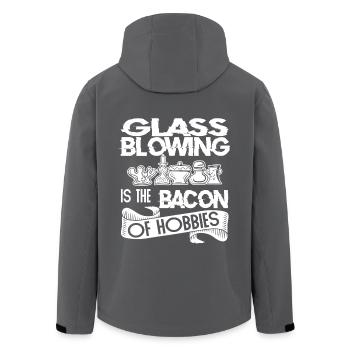 Glassblowing Glassblowing Is Bacon Of Hobbies - Men’s Recycled Softshell Jacket by Stanley/Stella - anthracite - Back - AI Model Male 185 light (185cm)
