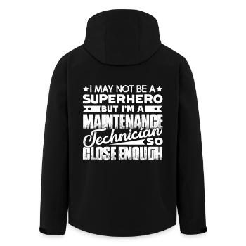 I am A Maintenance Technician - Men’s Recycled Softshell Jacket by Stanley/Stella - black - Back - AI Model Male 185 light (185cm)