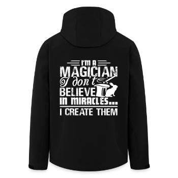 Magician I create Miracles - Men’s Recycled Softshell Jacket by Stanley/Stella - black - Back - AI Model Male 185 light (185cm)