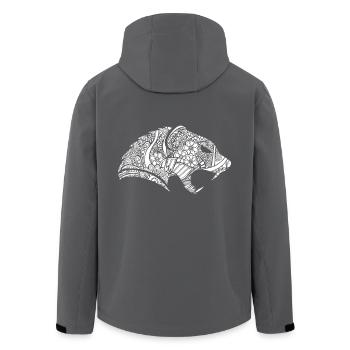 Mongoose Mongoose Floral Pattern - Men’s Recycled Softshell Jacket by Stanley/Stella - black - Back - AI Model Male 185 light (185cm)