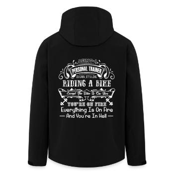 Being A Personal Trainer Is Easy - Men’s Recycled Softshell Jacket by Stanley/Stella - black - Back - AI Model Male 185 light (185cm)